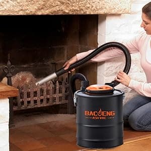 BACOENG Ash Vacuum for Pellet Stoves, 4 Gallon Ash Vac, Ash Vacuum Cleaner for Fireplaces, Wood Stove, Pellet Grill