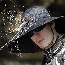 HUAMULAN 6" Super Wide Brim Sun Hats, Men and Women Bucket Hat for Fishing Hiking Garden Lawn Work Safari Camping Outdoor