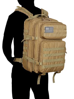 QT&QY 45L Military Tactical Backpacks Molle Army Assault Pack 3 Day Bug Out Bag Hiking Treeking Rucksack…