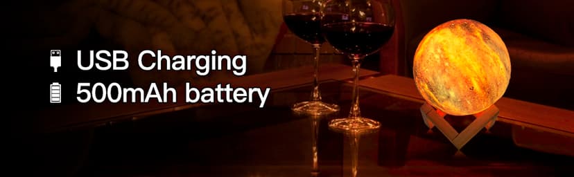 BRIGHTWORLD Moon Lamp Galaxy Lamp 5.9 inch 16 Colors LED 3D Moon Light, Remote & Touch Control Moon Night Light Gifts for Girls Boys Kids Women Birthday