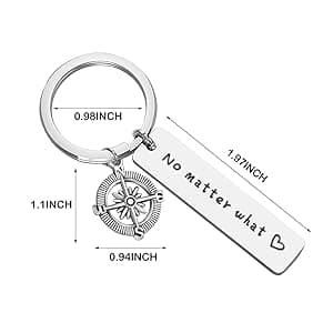 WUSUANED No Matter What Where When Compass Best Friend Keychain Set Long Distance Friendship Gift For Sister Best Friends