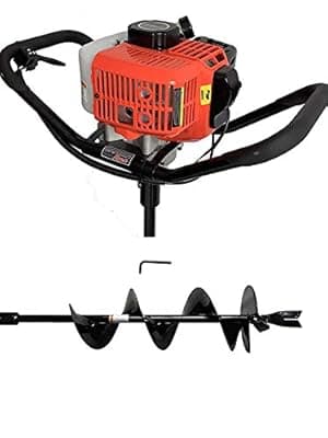 GardenTrax Earth Auger Combo 43cc 2cycle Powerhead with 8 Inch Auger Drill Bit EPA Compliant Post Hole Digger
