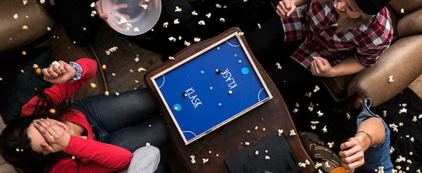 KLASK: The Magnetic Award-Winning Party Game of Skill - for Kids and Adults of All Ages That’s Half Foosball, Half Air Hockey