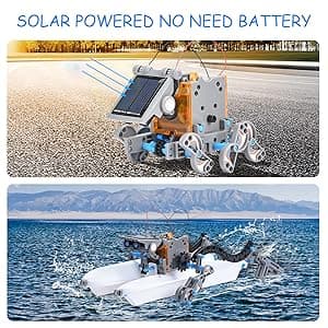 AESGOGO STEM Projects 12-in-1 Creation Solar Robot Kit,Science Experiments Toys Gifts for Kids Ages 8-12,Educational DIY Building Robotics Kit for 8 9 10 11 12 13 14 15 Year Old Boys Girls Teens