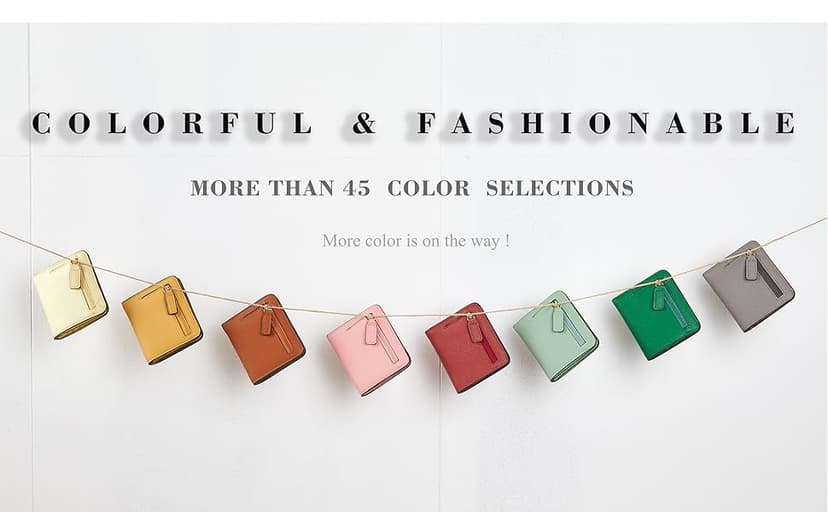 Toughergun Women’s Small Slim Leather Wallet with RFID Protection, Compact Bifold Mini Purse with Clear ID Window