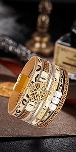 Inspirational Tree of Life Leather Bracelets for Women,Birthday Mothers Day Jewelry Gifts for Teen Girls