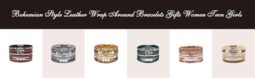 Inspirational Tree of Life Leather Bracelets for Women,Birthday Mothers Day Jewelry Gifts for Teen Girls