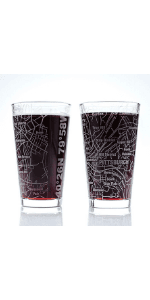 Greenline Goods – Fly Fishing Glass Set for Fisherman and Outdoorsman – Fly Lures Themed 10 oz Whiskey Drinking Glass Set of 2