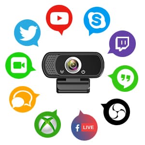 ToLuLu 1080P Webcam with Microphone, HD Webcam Web Camera with Tripod Stand, Widescreen USB Computer Camera, Streaming Mic Web cam for Online Calling/Conferencing,Facetime/YouTube Desktop Laptop PC