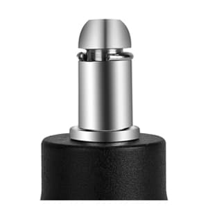 Bell Glides Replacement Office Chair Feet Swivel Caster Wheels to Fixed Stationary Castors, Short Profile with Separate Self Adhesive Felt Pads Black 5pcs