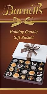 Barnetts Christmas Holiday Thanksgiving Chocolate Gift Baskets, 15 Crepes Cookie Chocolates Candy Box, Gourmet Chocolate Covered Cookies Holiday Gifts, Spring Candy Basket Gifts Ideas, for Dad, Husband, Son, Grandfather Food Delivery Ideas