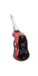 Kithouse B6 Guitar Headphone Amp Mini Plug Guitar Amplifier Bluetooth Rechargeable For Electric Travel Pocket Guitar With Reverb/Chorus/Flanger/Overdrive/Wow Wah 5 Effects(Mahogany Color)