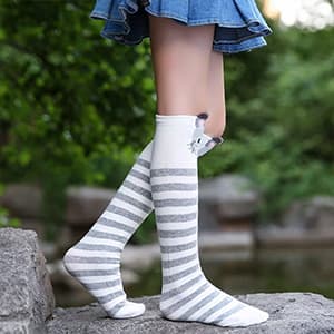 FNOVCO Girls Knee High Socks Kids Crazy Fun Gift Cute Animal Patterns Cotton Long Socks 6 Pairs