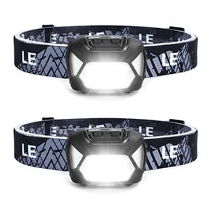 Lepro HeadLamp, 2 Pack Super Bright LED Head lamp with 6 Lighting Modes, Waterproof, Battery Powered LED Lightweight Headlight for Cycling Running Camping for Kids Adults