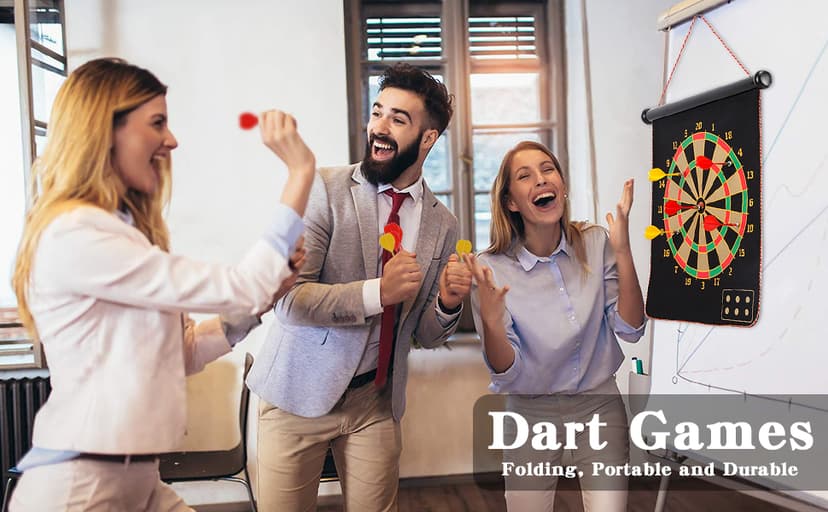 Mixi Magnetic Dart Board Outdoor Game for Kids with 12 Darts, Best Toys Gifts for Teenage Boys Girls Age 5 6 7 8 9 10 11 12 13 14 15 16 Years