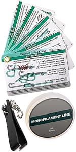 Fly Fishing Knot Cards - Waterproof Guide to 14 Essential Fly Fishing Knots - Includes Mini Carabiner