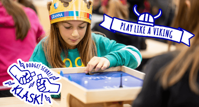 KLASK: The Magnetic Award-Winning Party Game of Skill - for Kids and Adults of All Ages That’s Half Foosball, Half Air Hockey