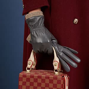 REDESS Winter Leather Gloves for Women, Wool Fleece Lined Warm Gloves, Touchscreen Texting Thick Thermal Snow Driving Gloves