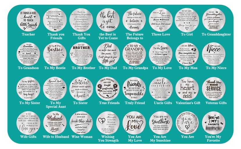 Sureio Pocket Hug Token Gift Long Distance Relationship Keepsake Inspirational Gift with Keychain