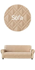 Ameritex Waterproof Nonslip Recliner Cover Stay in Place, Dog Chair Cover Furniture Protector, Ideal Recliner Slipcovers for Pets and Kids (Beige, 23")
