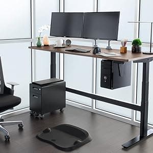 UPLIFT DESK 2-Leg V2-Commercial C-Frame Height Adjustable Standing Desk Frame (White), No Desktop, Advanced Memory Keypad, Free Wire Tray