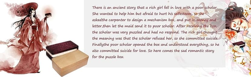 DC-BEAUTIFUL Impossible Puzzle Box 3D Brain Teaser Toy, Original Color Surprise Wooden Magic Box Gift Secret Box for Party Favor Birthday