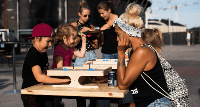 KLASK: The Magnetic Award-Winning Party Game of Skill - for Kids and Adults of All Ages That’s Half Foosball, Half Air Hockey
