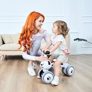 YGJT Baby Balance Bike Toys for 1 Year Old, Birthday Gifts for Boys and Girls, Silent Wheels & Non-Pedal Baby Walker Riding Toys for 10-36 Months Toddlers, Kids First Bike Gifts Spotty Dog B07RFLR3VY