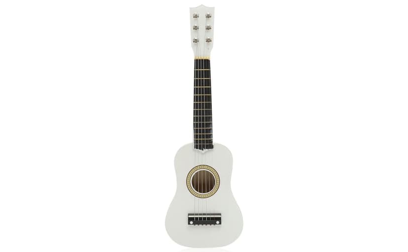 21 Inch Guitar Small Acoustic Guitar for Beginners 6- String Wooden Guitar White