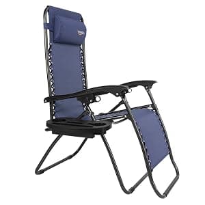 VINGLI Upgraded Zero Gravity Chair Set of 2 Lounge Outdoor Chairs with Trays and Pillows, Folding Patio Recliner Chairs for Backyard Poolside Garden