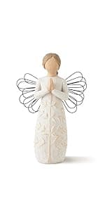 Willow Tree Prayer of Peace (Lighter Skin), Seeking The Quiet Within, Expresses Sympathy, Comfort, Remembrance, Healing, Sculpted Hand-Painted Figure
