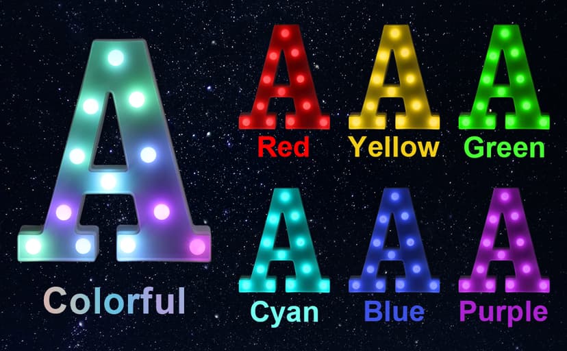 Foaky Upgraded Light Up Letters,Colorful Marquee Light Up Letter with Remote,Marquee Letters for Girl Gifts Teen Girl Gifts Trendy Stuff,Birthday Party Decoration (A)