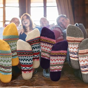 Breathable Premium Wool Blend,Stretchy Cuffs,Cozy House Socks,Outdoor Winter & Boot Socks,Gifting & White Elephant Exchanges FYC Socks for Women Winter Thick Warm Wool Socks Cozy Crew Christmas Gift B07YFLTR2L