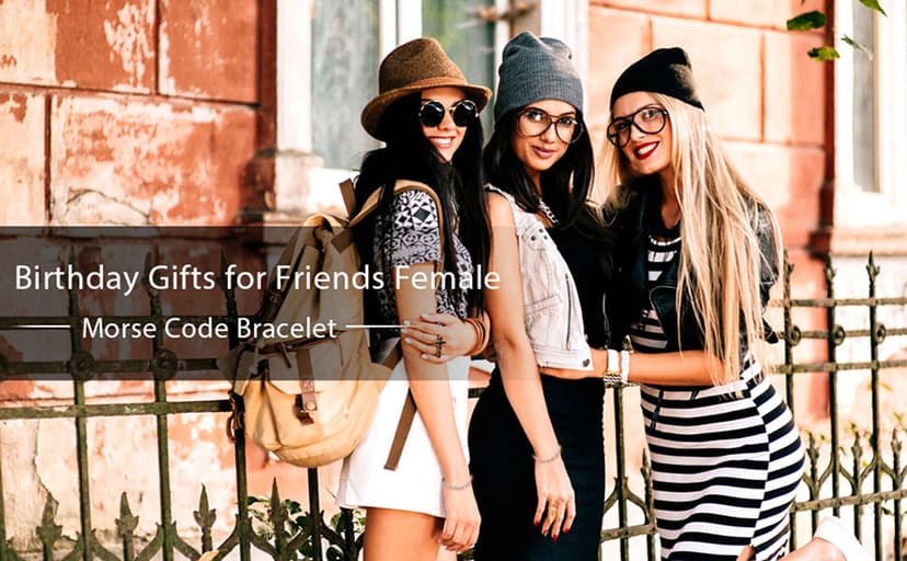 ASELFAD Morse Code Bracelets for Women, Funny Birthday Gifts, Best Friend Friendship Gifts