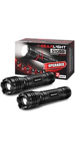 LED Headlamp 2-pack Battery Powered (AAA) (Batteries Not Included) | Head Lamp for Running Hunting Camping Fishing Hiking with Red Light and Adjustable Headband - Bright Forehead Headlamp 7 Modes