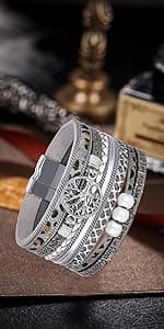 Inspirational Tree of Life Leather Bracelets for Women,Birthday Mothers Day Jewelry Gifts for Teen Girls