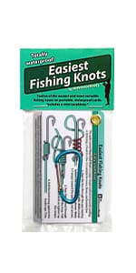 Fly Fishing Knot Cards - Waterproof Guide to 14 Essential Fly Fishing Knots - Includes Mini Carabiner