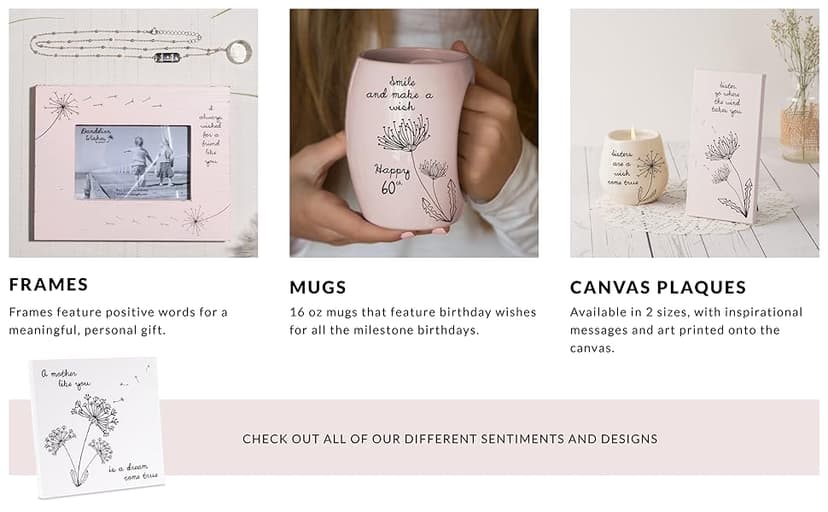 Pavilion Gift Company - 8 Oz Candle Holder - Green Ceramic Candle Jar with 100% Soy Wax Candle Serenity Scent "Smile And Make A Wish, Happy 50th" Ideal Gift for Loved Ones - Printed Text, Love Theme