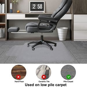 New Chair Mat for Carpet Floor Low Pile Office and Home Use Thick and Sturdy Transparent Desk Chair mat for Carpets Size 36" X 48" with Lip