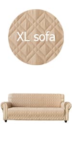 Ameritex Waterproof Nonslip Recliner Cover Stay in Place, Dog Chair Cover Furniture Protector, Ideal Recliner Slipcovers for Pets and Kids (Beige, 23")