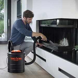 BACOENG Ash Vacuum for Pellet Stoves, 4 Gallon Ash Vac, Ash Vacuum Cleaner for Fireplaces, Wood Stove, Pellet Grill