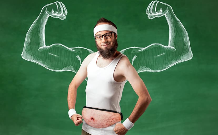 Funny Gifts White Elephant Gifts, Wisedom Gag Gifts Dad Bag Fanny Pack & 3D Beer Belly Waist Pack Waterproof For Women Men Christmas Stocking Stuffers for Men (Thin Hair)