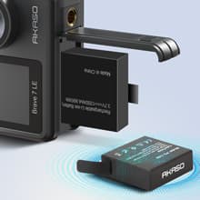 AKASO Brave 7 LE 4K30FPS 20MP WiFi Action Camera with Touch Screen EIS 2.0 Zoom Remote Control 131 Feet Underwater Camera with 2X 1350mAh Batteries Support External Microphone Vlog Camera