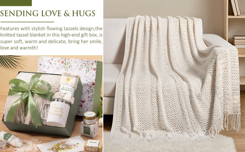 Self Care Gifts for Women Get Well Soon Gifts, Birthday Gifts for Women Care Package, Sympathy Gift Baskets Spa Gifts Set, Thinking of You Christmas Inspirational Gifts for Mom Her Friend Sister Wife