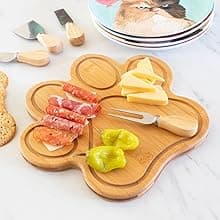 Totally Bamboo Paw Shaped Bamboo Wood Cutting Board and Charcuterie Board, Great Gift for Dog and Cat Lovers
