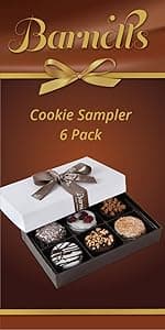 Barnetts Christmas Holiday Thanksgiving Gift Basket, 12 Chocolate Covered Cookies, Gourmet Candy Box Baskets for Prime Food Delivery, Gifts for Dad, Husband, Grandfather, Brother, Son, Father