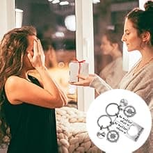 LParkin No Matter What No Matter Where Keychain Best Friend Long Distance Friendship Relationship Gift Polished Finish Set of 2