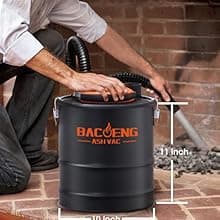 BACOENG Ash Vacuum for Pellet Stoves, 4 Gallon Ash Vac, Ash Vacuum Cleaner for Fireplaces, Wood Stove, Pellet Grill