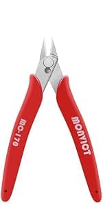 Ultra Sharp | Longer Cutting Edge | Powerful Pliers | Ideal for Cables, Wires, Zip Ties, Electrical & Most Cut Needs MONVICT 2 Pack 6 inch Wire Cutters Precision Flush Side Cutters B0B461286T