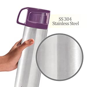 Milton Thermos for Hot Drinks 1000 ml (34 oz), 24 Hours Hot and Cold, Stainless Steel Water Bottle, Double Walled Vacuum Insulated Flask for Hot Coffee, Thermosteel, Leak Proof, Glassy, Purple
